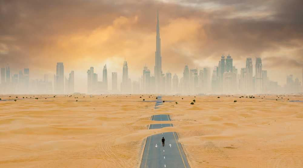 Photo of the desert climate in Dubai